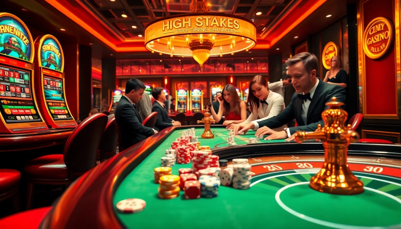 Gamble at CM88 online with a dynamic casino atmosphere featuring poker chips and roulette wheels.