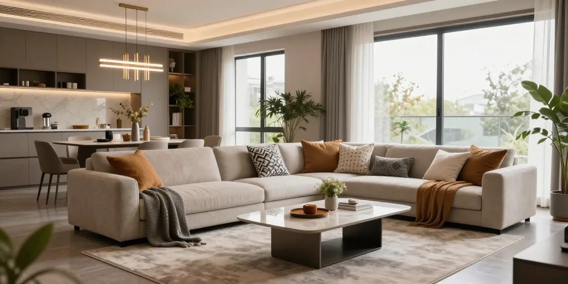 Stylische Möblierung in einem modernen Wohnzimmer, die die neuesten Trends im Möbel Shop Online präsentiert.