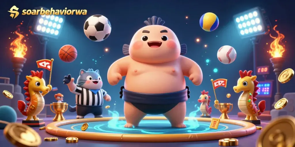 Engage with soarbehaviorwa in an underwater casino arena showcasing dynamic sports betting action.
