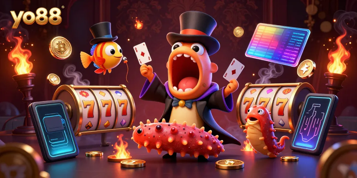 Engage with yo88's thrilling gameplay, featuring magical sea creatures in an energized casino scene.