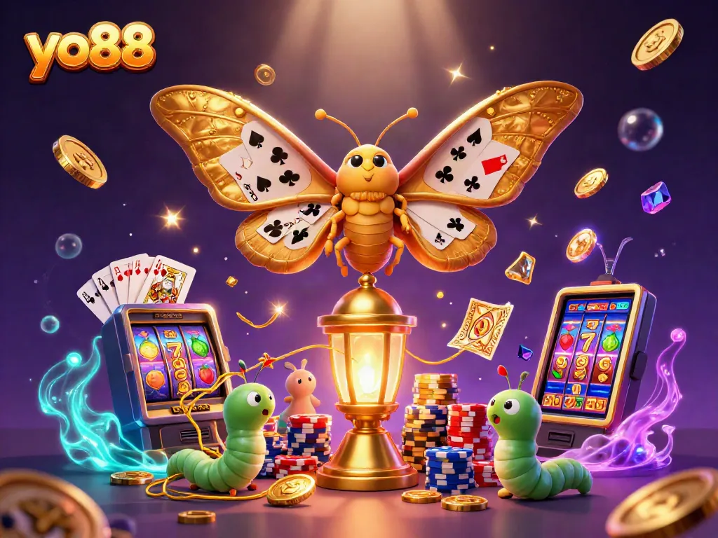 Experience exciting yo88 action with vibrant casino scenes and golden treasures