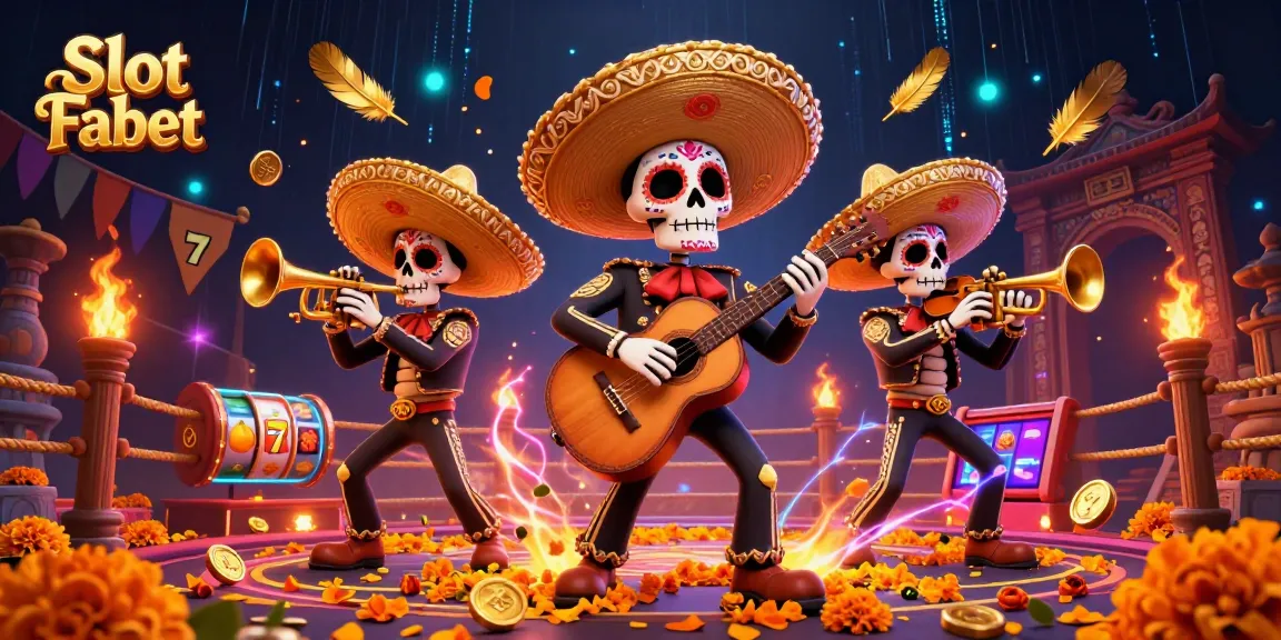 Experience Slot Fabet with a vibrant Day of the Dead scene featuring dynamic slot elements and colorful characters.