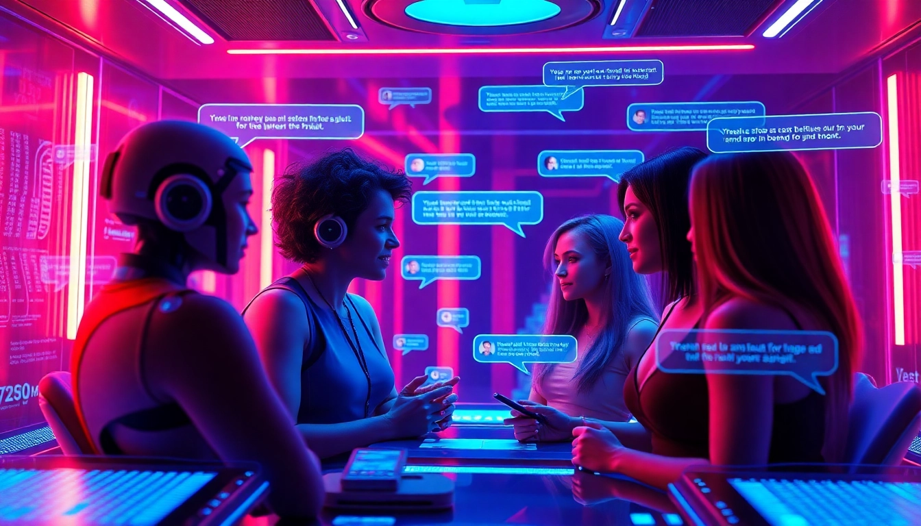 Experience exciting interactions with NSFW AI chat characters in a modern digital environment.