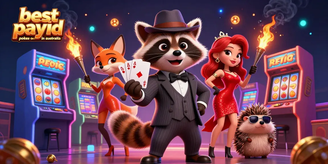 Engage with the best payid pokes online in australia featuring dynamic characters, slot reels, and casino elements.