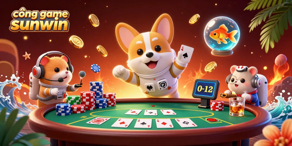 Experience the excitement of cổng game sunwin with thrilling poker action and vibrant atmosphere in this dynamic illustration.